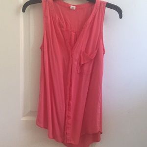 Coral loose top
